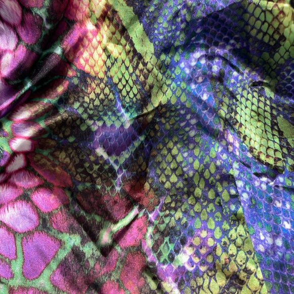 JOVANI HIGH LOW STRAPLESS EMBELLISHED COLORFUL GEM BODICE ANIMAL PRINT GOWN - 6 - Picture 13 of 16